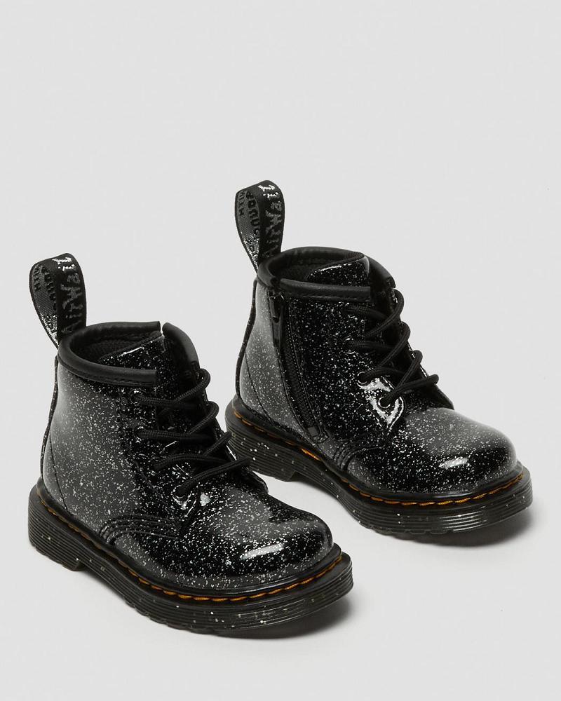 Kids' Dr Martens Infant 1460 Glitter Ankle Casual Boots Black | AU 657YXF